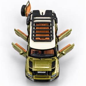 Metal die cast SUV toy car with roof rack and spare wheel