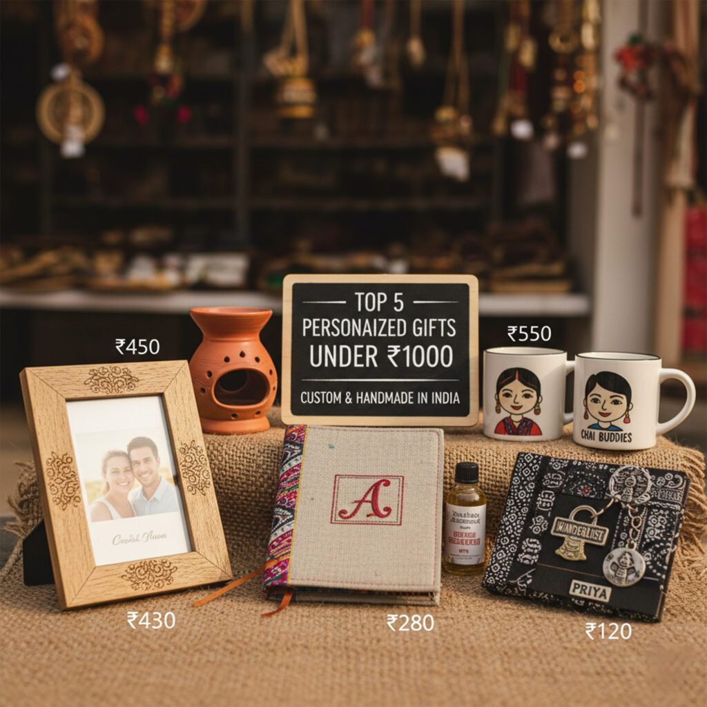Top 5 Personalized Gift Ideas Under ₹1000 | Custom & Handmade Gifts in India