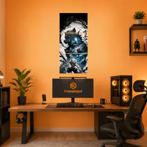 Premium Inosuke Demon Slayer Split Poster Wall Art by Framelagao