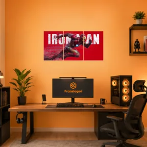 Iron Man Split Poster 3 Panel A4 Matte Wall Art by Framelagao